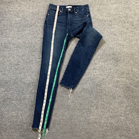 Good American Jeans Womens 4 Denim Stretch Good Legs Raw Chewed Hem Super Skinny - Picture 8 of 13
